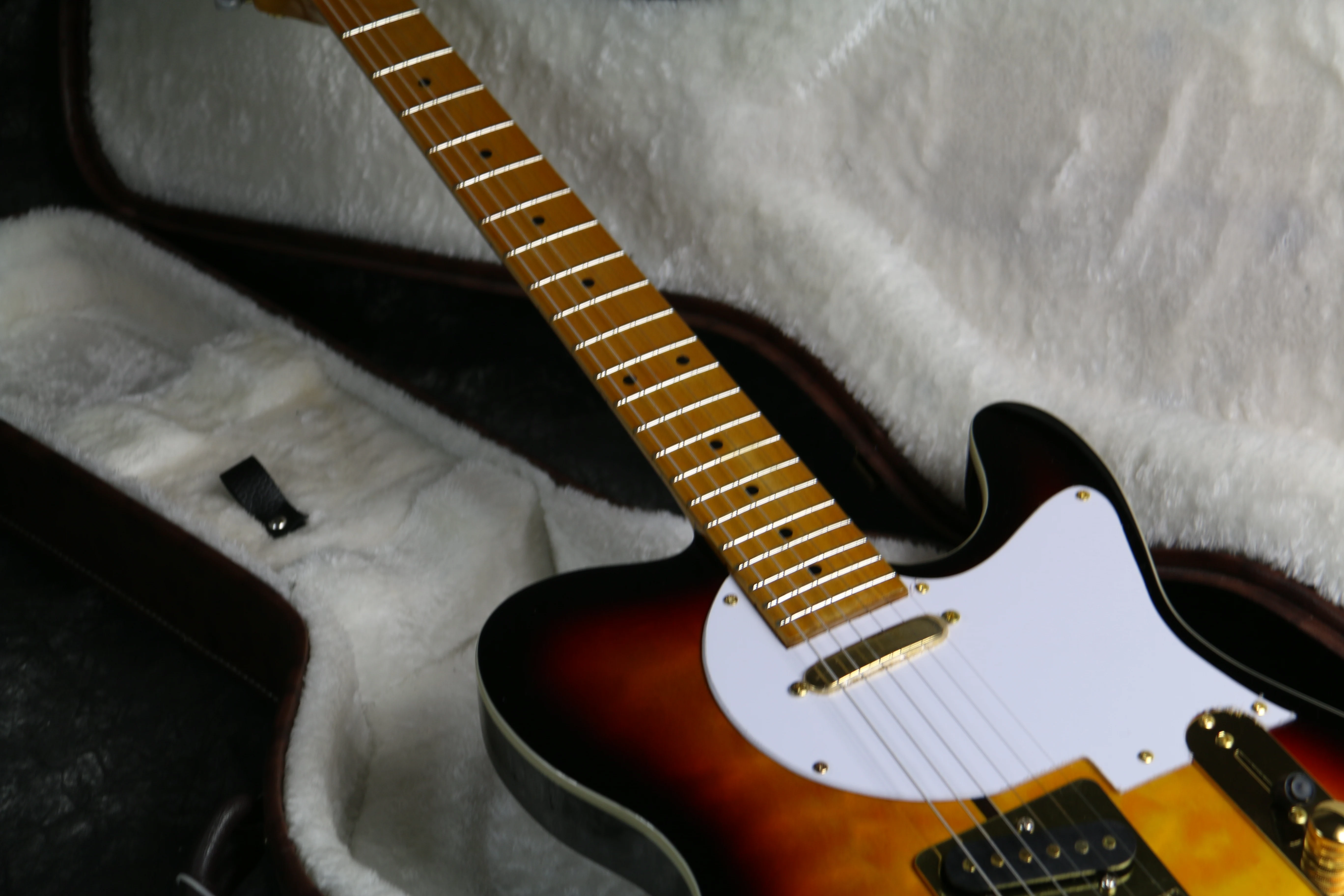 Lzeal sunburst tuff dog tl Электрогитара ra винтажный Оттенок шеи 21 струнный набор в шею tele