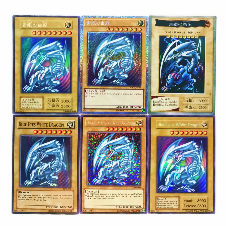 Yu Gi Oh голубые глаза белый дракон DIY Красочные игрушки хобби Коллекционная игра