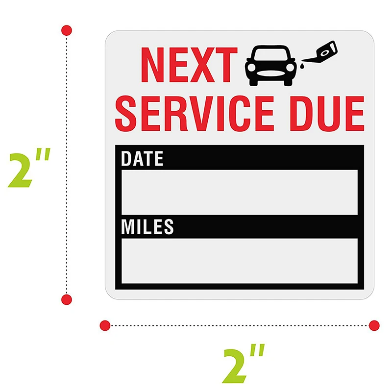 

150/300pcs Oil Change/Service Reminder Stickers Window Sticker Practical Adhesive Labels Car Sticker