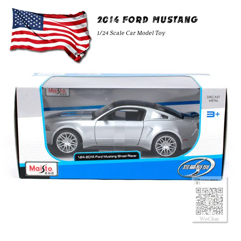 MAISTO 1/24 масштабная модель автомобиля игрушки США 2014 Ford Mustang Street Racer литая под