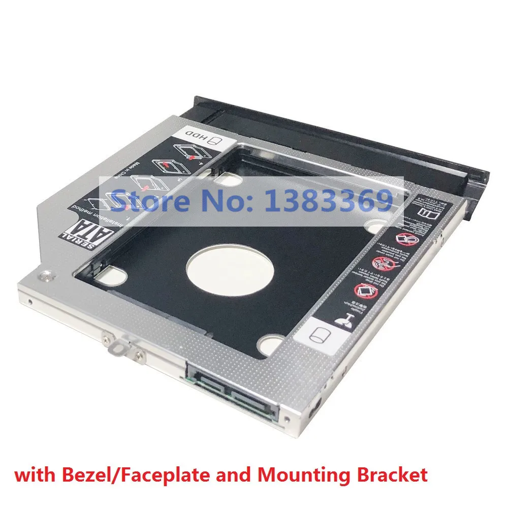SATA 2nd Hard Drive SSD HDD Module Caddy Frame Adapter for Lenovo V110-15AST V110-15IAP V110-15IKB V110-15ISK With Bezel Bracket |