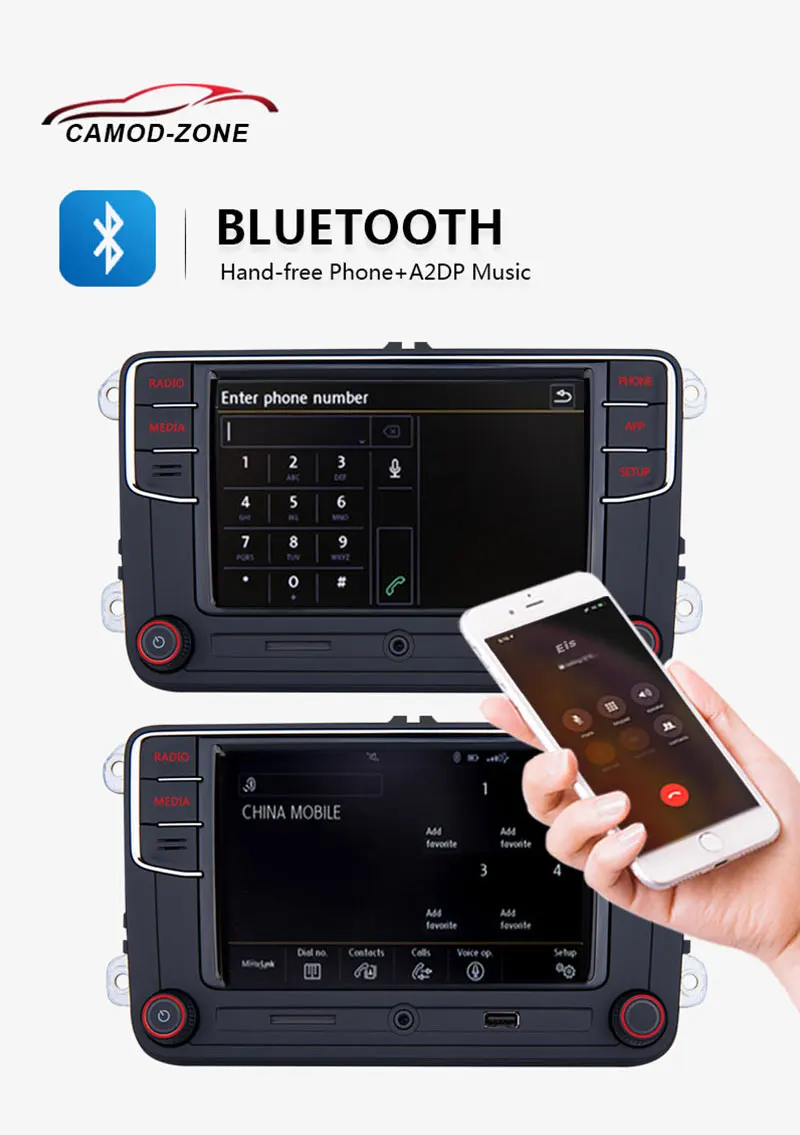 Android Авто Noname RCD330 Plus RCD330G Carplay Автомагнитола MIB 6RD 035 187B для VW Golf 5 6 Jetta MK5 MK6 CC Tiguan Passat Polo