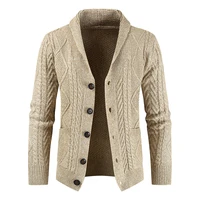 new products winter plus size fitted plaid mens jacket casual cardigan zipper long sleeved fashion leisure sweater