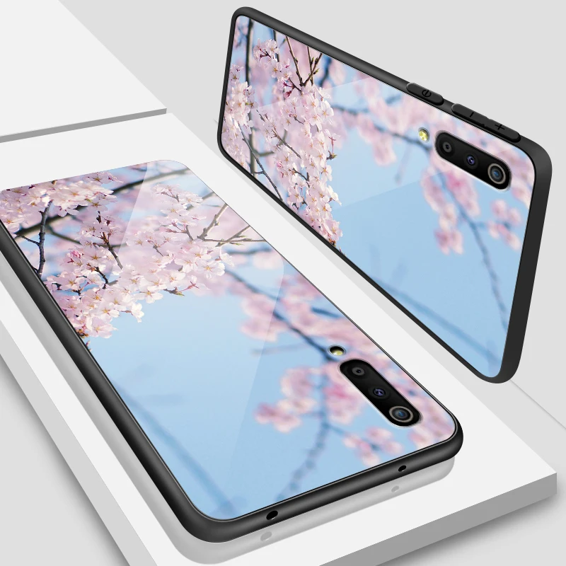 Для samsung Galaxy A40 A10 A20 A30 A50 A8S A6S A70 A80 A90 закаленное Стекло чехол J4Plus M10 M20 M30 Note9 роскошный защитный чехол - Цвет: W338