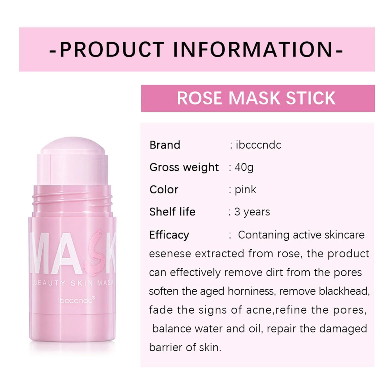 

Rose Flower Mask Sleeping Mask Solid Cleansing Mask Smearing Mud Mask Stick
