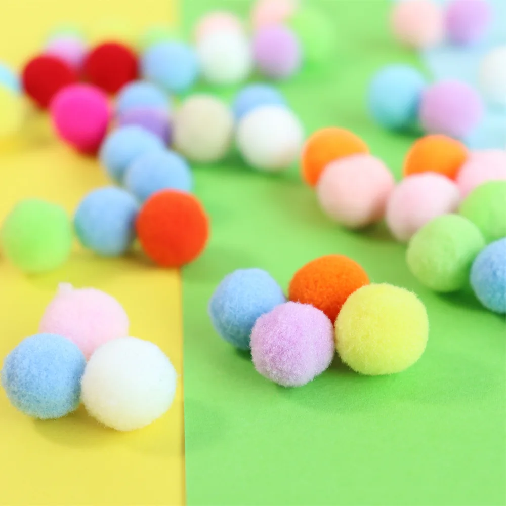 Радужный Розовый Синий помпон облако торт Топпер для вечеринки на день рождения