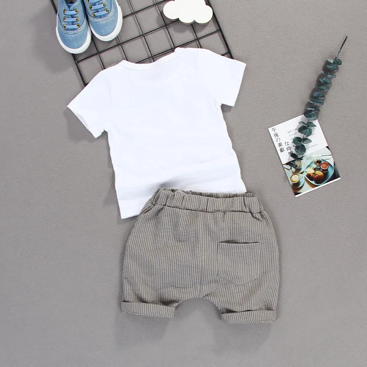 Toddler Boys Clothing Set Summer Baby Suit Shorts+Shirt 2PCS 3-5 Year Children Clothes Suits Wedding Party for Boy | Детская одежда и