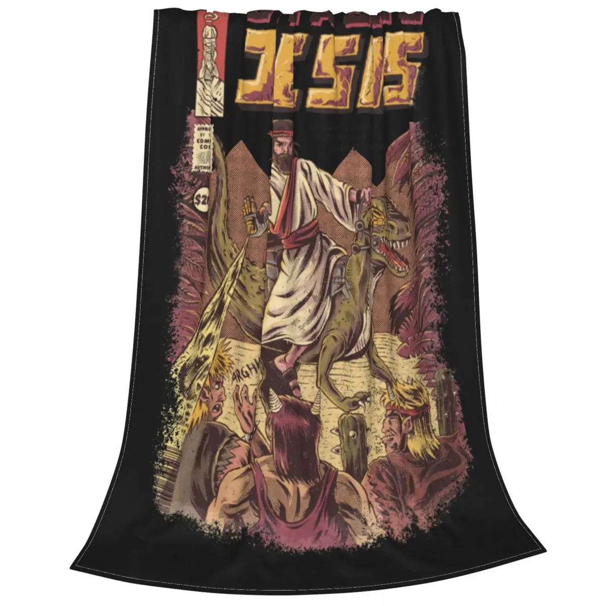 

Одеяло в стиле ретро с изображением Иисуса из Юрского периода, одеяла для постельного белья в стиле японского аниме, монстр, плюшевое тонкое...