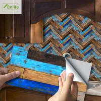 funlife%c2%ae 20x10cm multi colored wooden wall sticker easy to clean waterproof oil proof tile stickers for bathroom kitchen floor