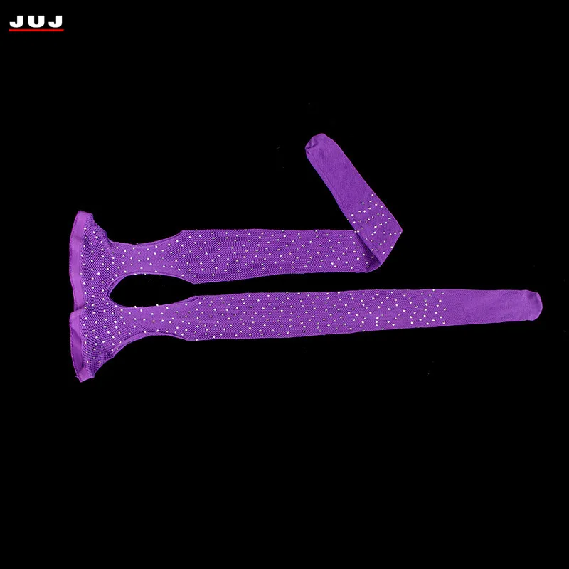 Сексуальные женские блестящие ажурные колготки бриллиантовые стразы нейлоновые