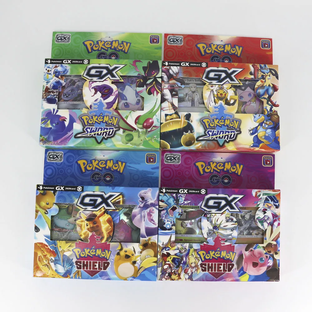 1 random box Новинка, Покемон, карточная игра, Меч Щит, коллекция, сияющая коробка, тренажер GX, флеш-карты, энергетическая команда, 56 шт., игрушки для детей - Цвет: 1 random box