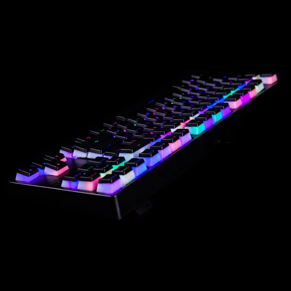 Проводная Механическая игровая клавиатура TKL RGB с колпачками для клавиш PBT синяя