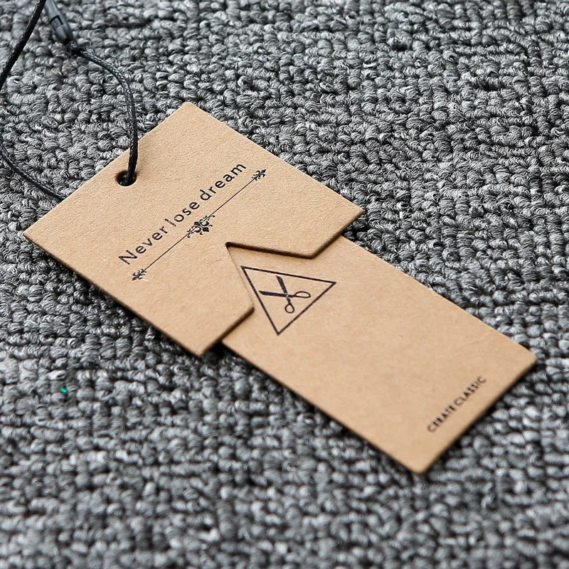 Настроенный висящий теги/ярлык/логотип/производство товарный знак/300 г/400 г крафт