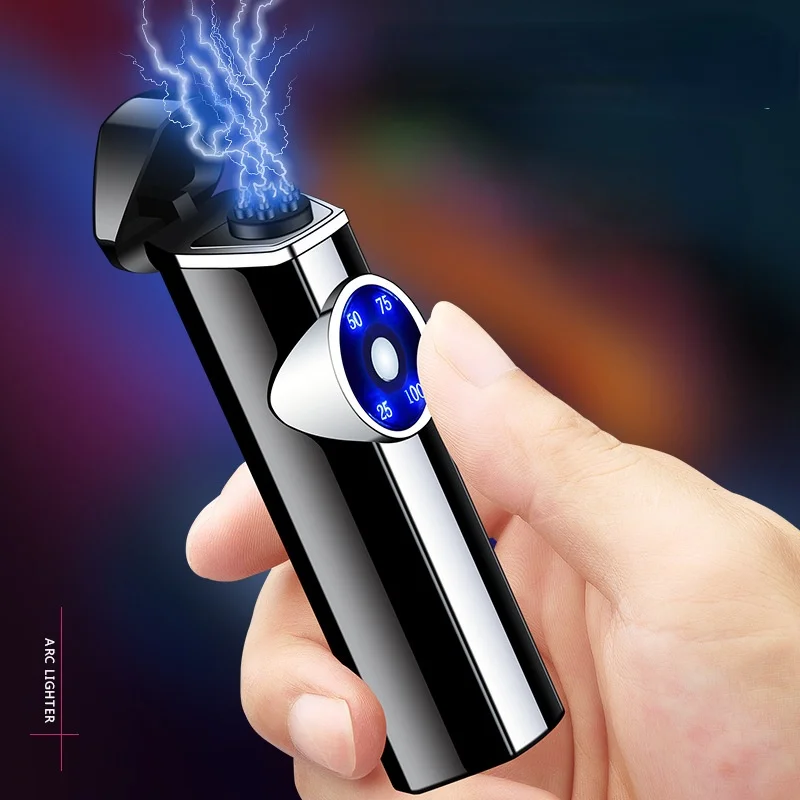 

New Product Arc Lighter, Rechargeable Six Arc Power Digital Display Outdoor Windproof Cigar Lighter Smoking Accessories for Weed