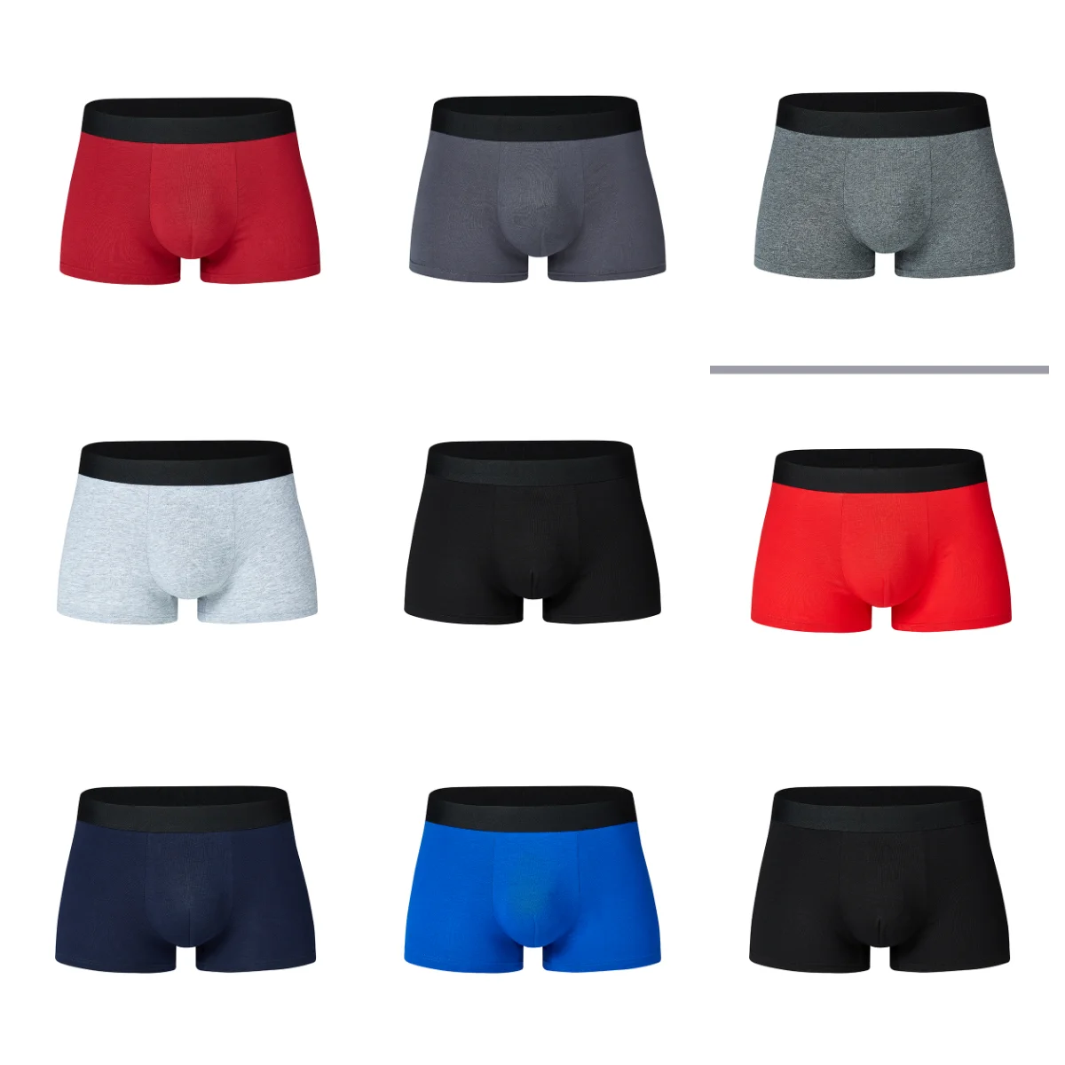 

9pcs Men's Panties Underpants Man Boxer Mens Underwear Cotton Man Big Short Breathable Solid Flexible Shorts Boxers Homme