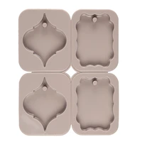 4 cavities 3d diy silicone clay aromatherapy tablets molds hanging ornaments wax mould candle soap craft accessories making tool