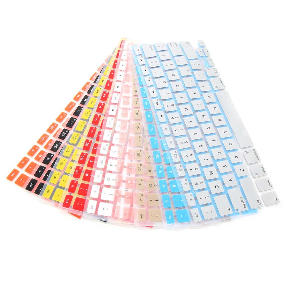 Силиконовый чехол для клавиатуры Apple Macbook Pro Air защитная пленка карамельных цветов