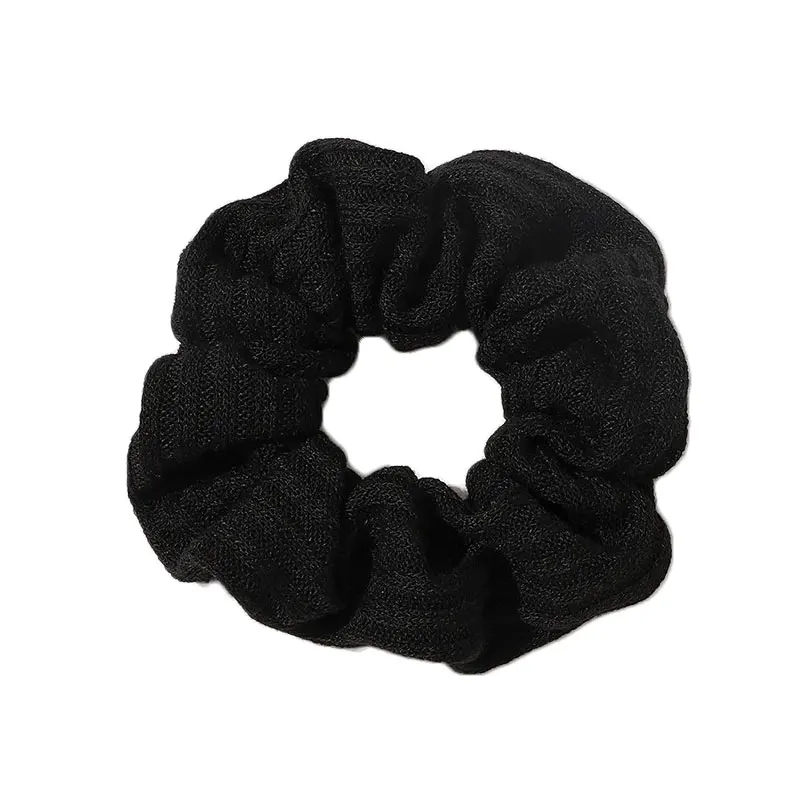 

Women Knitting Striped Hair Bands Solid Color Elastic Rubber Band Girls Soft Ponytail Holder Knitted Hair Rope Hair Accessories