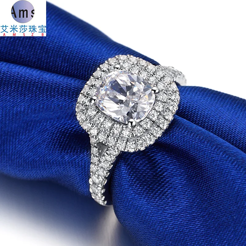 Женское Обручальное кольцо из серебра 925 пробы с искусственным камнем | Украшения