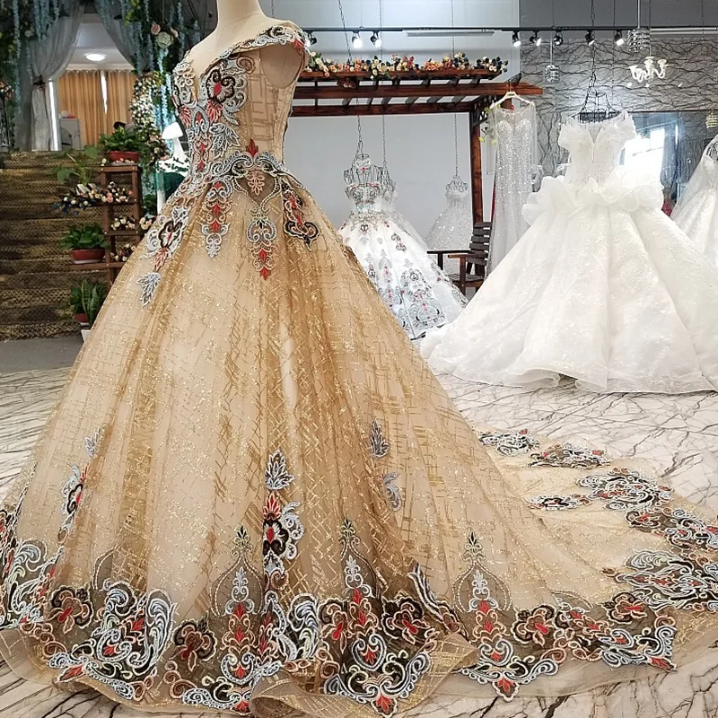 LS6440 цветные цветы шампанское вечернее платье для матерей невесты о-образным