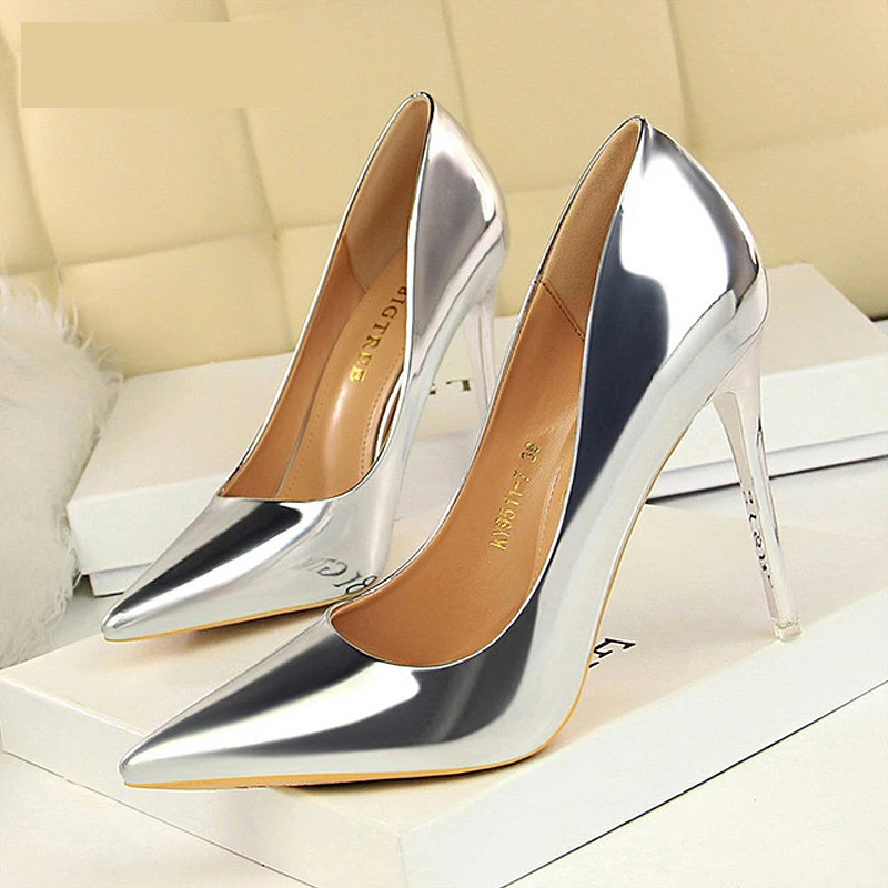 

Koovan Women's Pumps 2020 New Trend Patent Leather Fashion Women Sexy High Heels Office Shoes Women's Wedding Shoe Party