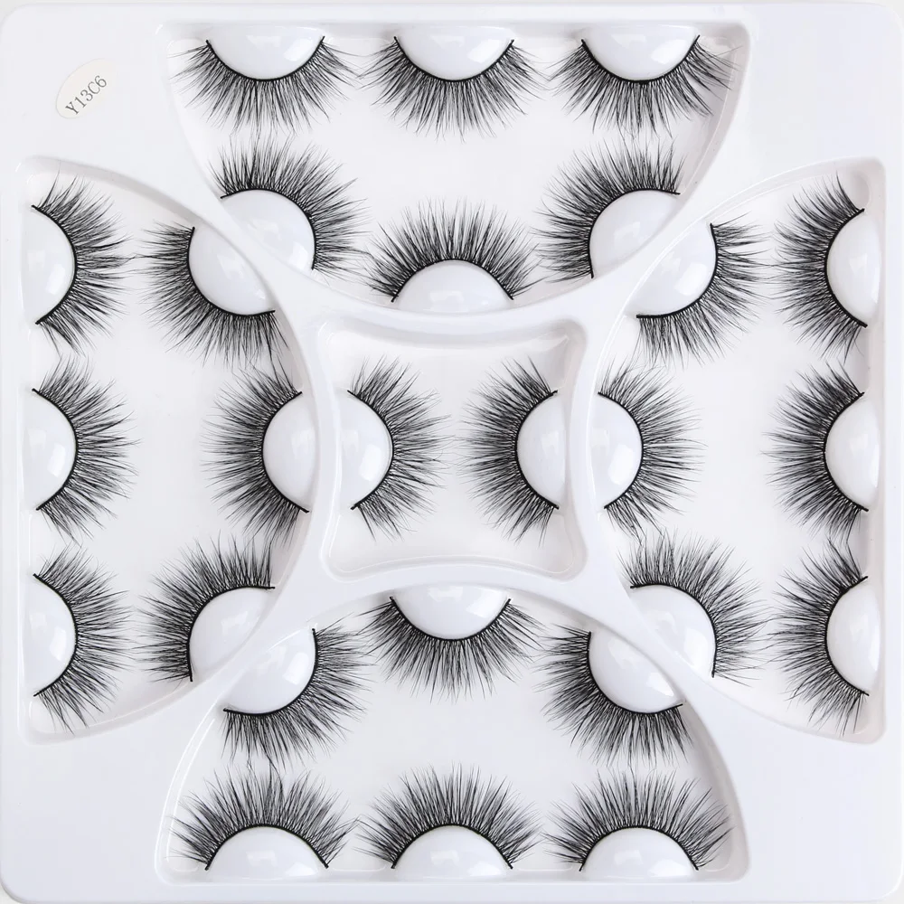 

Wholesale 2/13 Pairs 3D Mink Hair False Eyelashes Handmade Natural Thick Long Eye Lashes Wispy Makeup Extension Tools Maquiagem
