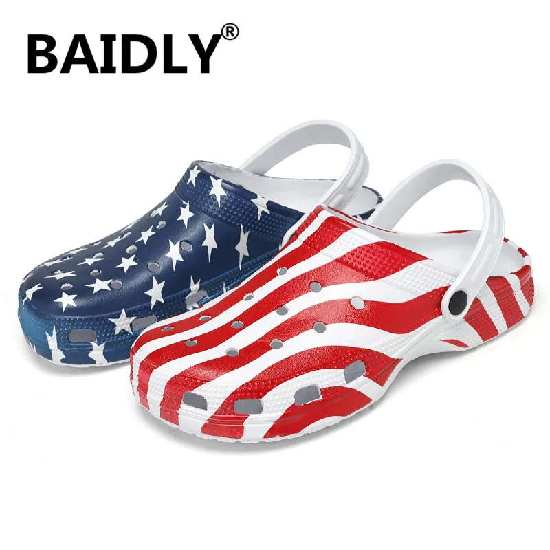 

New Sandals PVC Men Garden Casual Aqua Clogs Sandals Summer Slides Comfortable Casual Beach Swimming Shoes Big Size 45-52