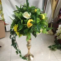 SPR 10pcs/lot Ideas Garland Decorative Wedding Table Centerpiece Greenery Artificial Wisteria Rose Flower Arrangement