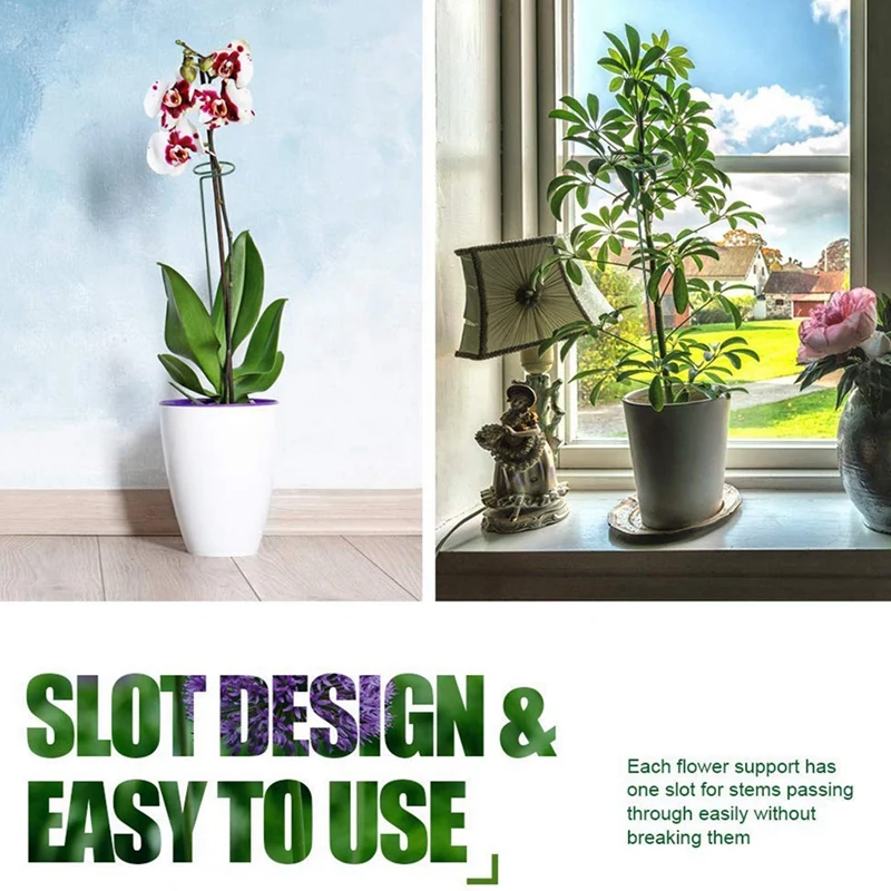 

30 Pcs Orchid Clips, Ladybug Plant Clips, Garden Support Clips with 6 Pcs Plant Support Stakes