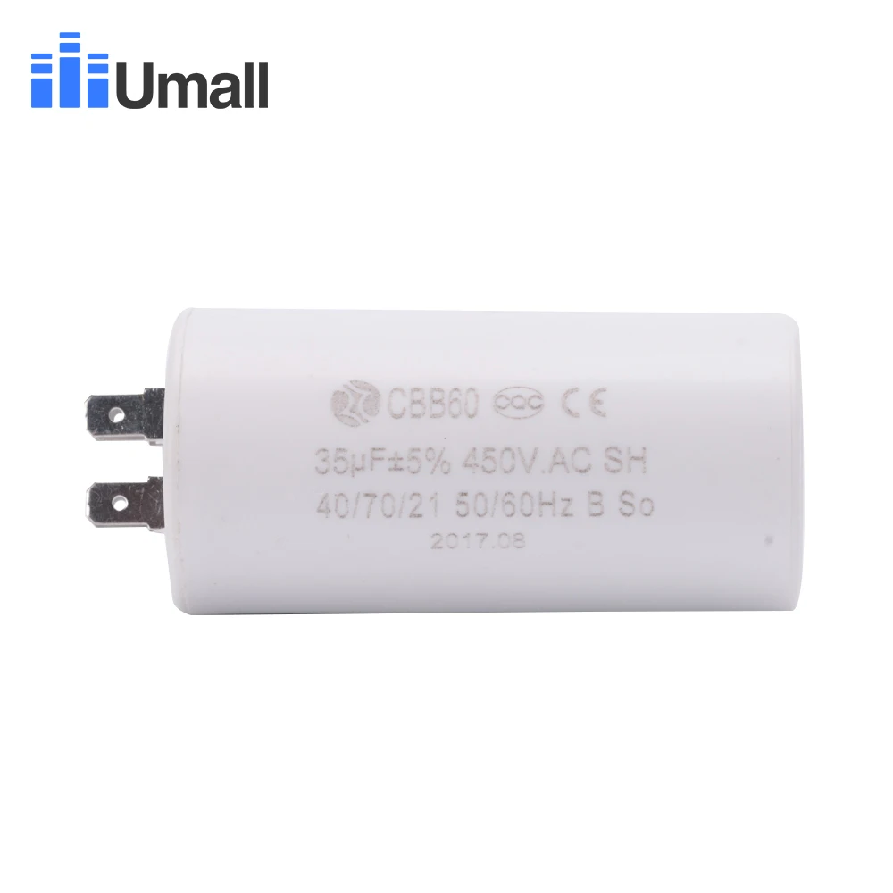 CBB60 450V 35 мкФ Бег моторный запускаемый конденсатор с алюминиевой крышкой для электрической машины кондиционеры стиральная машина 4 четырьмя контактами