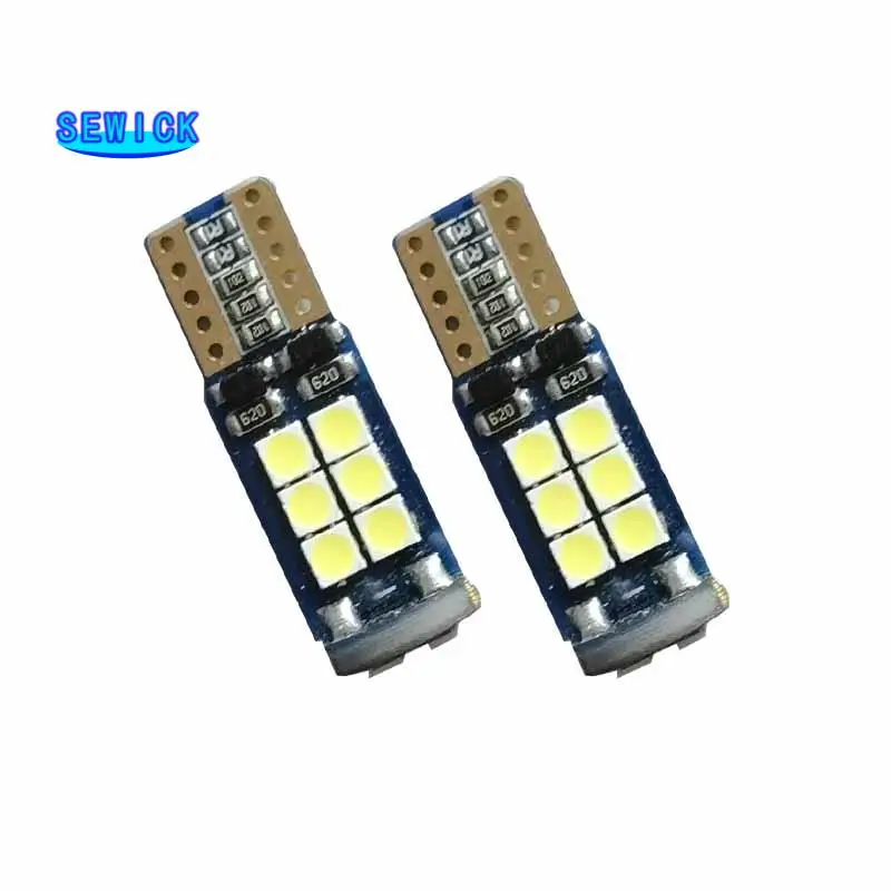 

100pcs T10 16 SMD 4014 Chips Led W5W 194 Car styling Side Wedge Map door reading Tail Light Lamp Bulb White DC 12V