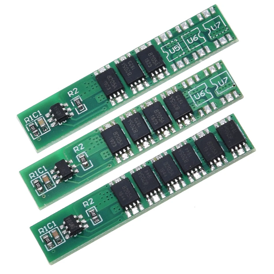 Защитная плата 1S 7.5A 10A 15A 3 7 V li ion 4 6MOS BMS PCM для литиевой батареи 18650|Интегральные