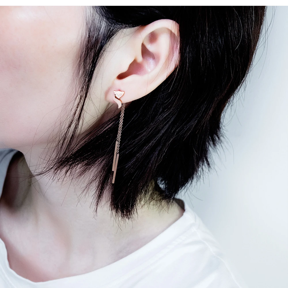 Оптовая продажа серьги-гвоздики из нержавеющей стали китайский полиэстер