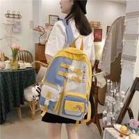 women school backpack kawaii teenage girls university school bags waterproof daypack with many pockets back to school