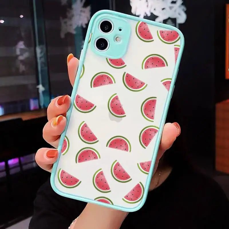 

Pink Cherries Cherry Strawberry Phone Cases matte transparent For iphone 7 8 11 12 plus mini x xs xr pro max cover