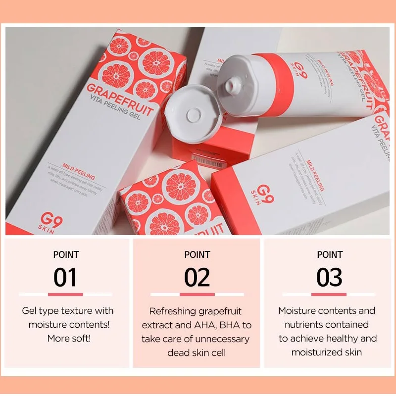 G9SKIN грейпфрут Вита пилинг гель 150 мл скраб для лица увлажняющий отбеливающий