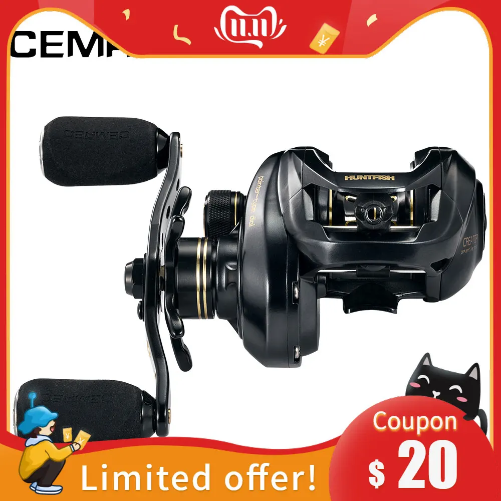 CEMREO катушка для литья Megnetic Тормозная ловли морской воды 13 + 1BB высокоскоростные