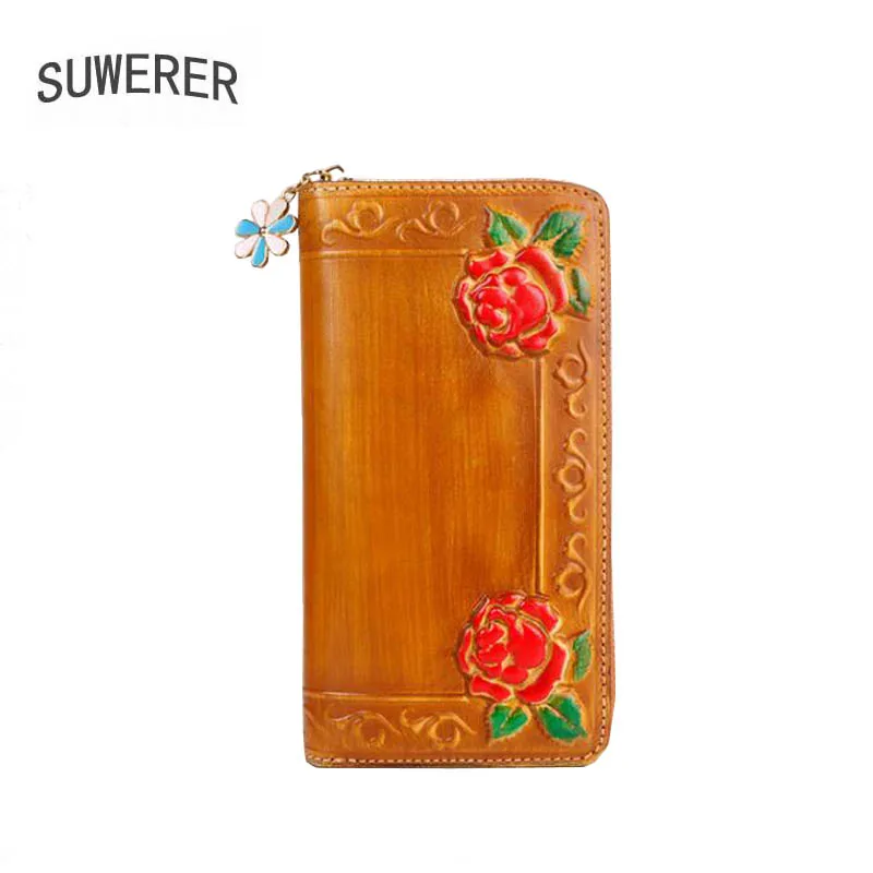 Новая сумка из натуральной кожи винтажный клатч держатель для карт Женский