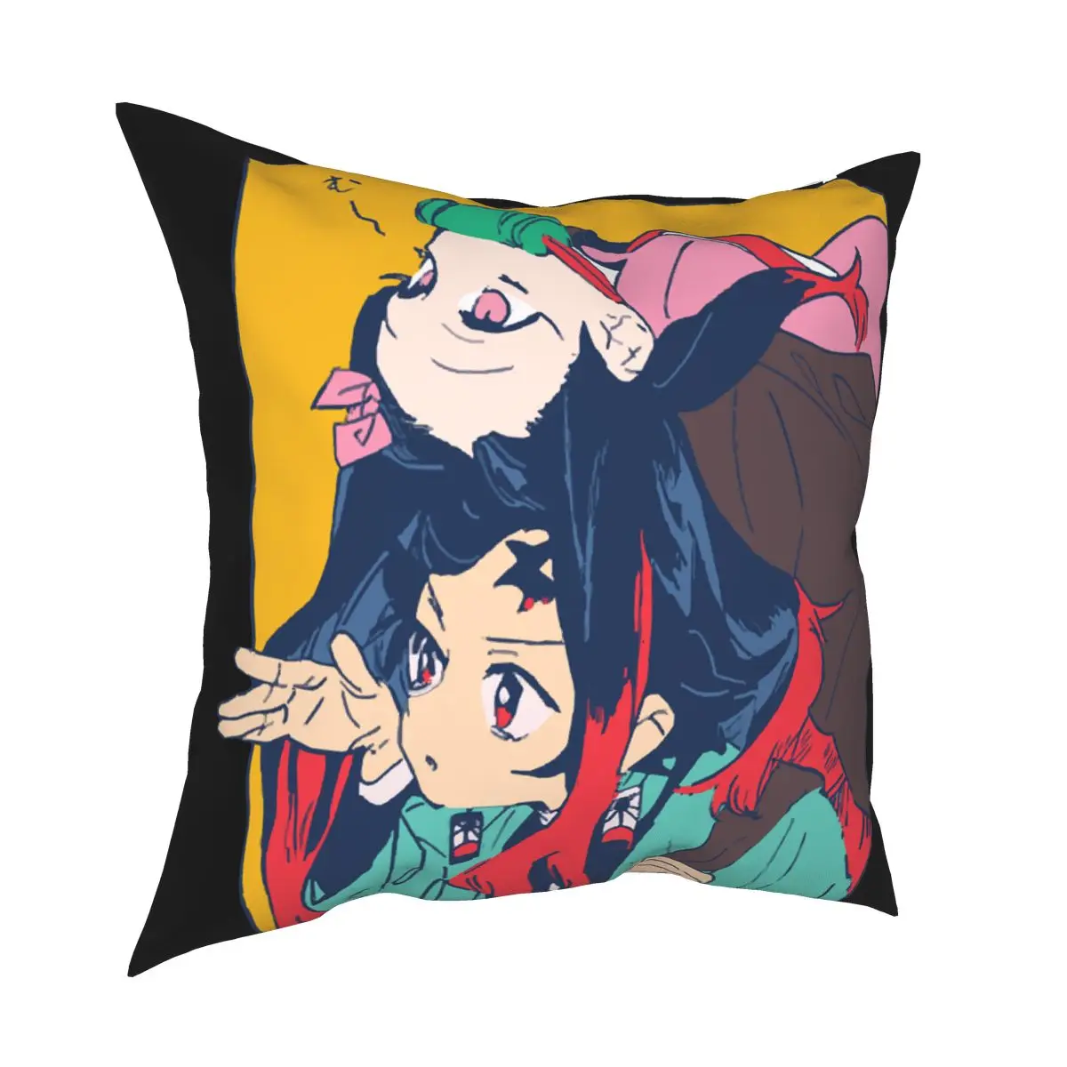 

Demon Slayer Cute Pillowcase Printing Polyester Cushion Cover Decorations Nezuko Pillow Case Cover Home Zippered 45X45cm