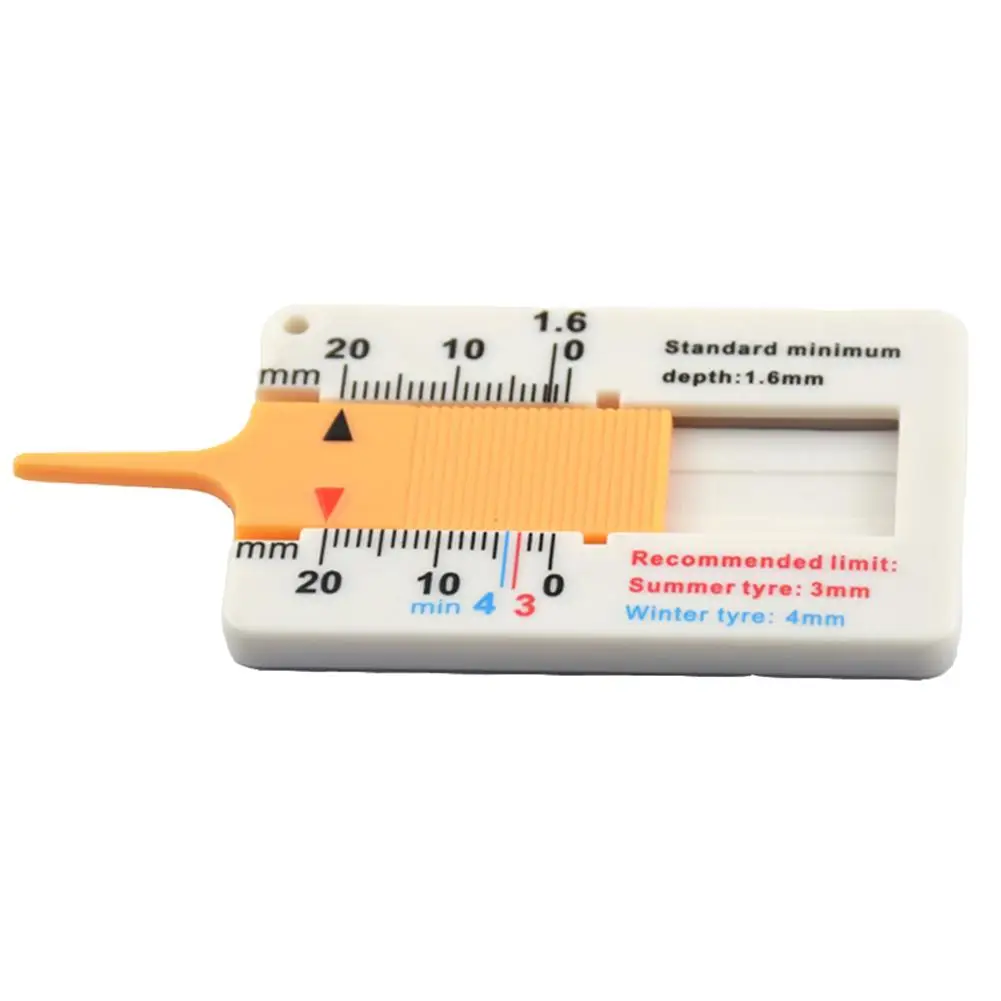 2021 New Depth Ruler Gauge Car Tyre Tire Tread Pattern Meter Measure Tool 0-20mm Plastic Piece HOT |