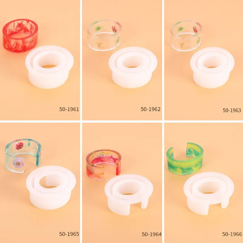 

6 Sizes DIY Wide Acrylic Bracelet Silicone Molds Kit Open Cuff Bracelet Bangle Resin Casting Mould Jewelry Making Tools