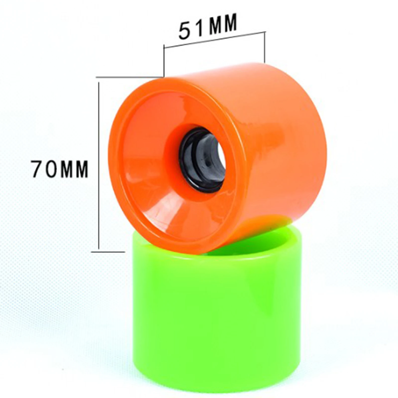 4 шт. Лонгборд скейтборд колеса 51x70мм устойчивый PU для грубой земли асфальт дороги