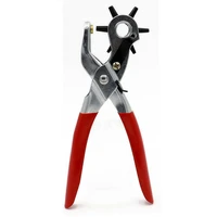 heavy duty professional belt craft rotating multiple size eyelet holes diy leather tool manual punching pliers