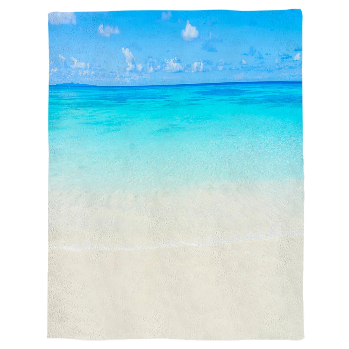 Покрывало для кровати с изображением голубого океана дорожное покрывало