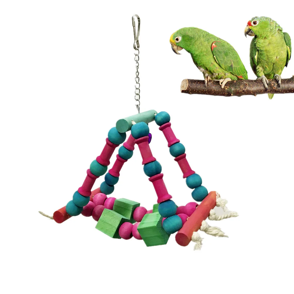 

Parakeet Hamster Swing Colorful Station Shaking Bed Hanging Bed Cloud Ladder Climbing Ladder Parakeet Toys for