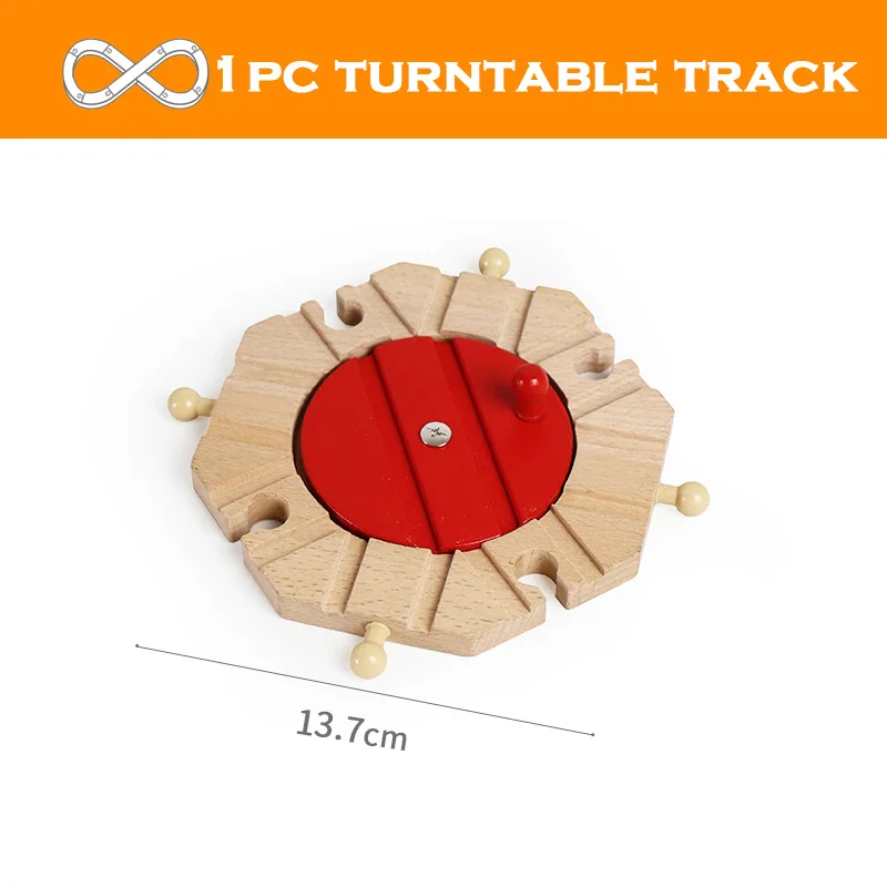 All Kinds Wooden Track Accessories Beech Wood Railway Train Track Toys Fit for Biro All Brands Wooden Tracks Toys for Kids Gifts images - 6