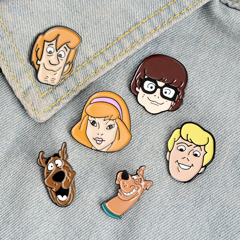 

Cute Jewelry Gift for Friend Great Dane Enamel Pin Custom Cartoon Movie Comedy Brooches Classic Badge for Bag Lapel Pin Buckle