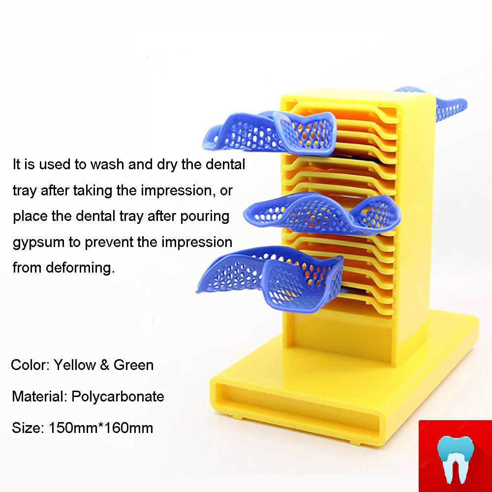 1 set Dental Impression Tray Holder Stand Placing Frame Dentist Instrument Dentistry Materials Dentist Tools With 10 pcs Tray