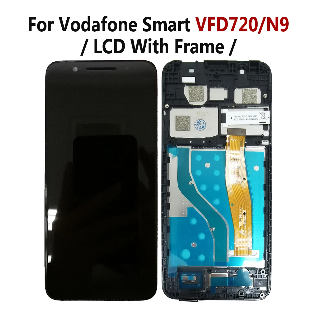 5 &quotЖК дисплей с рамкой для Vodafone Smart N9 VFD720 VFD 720 ЖК полным экраном кодирующий