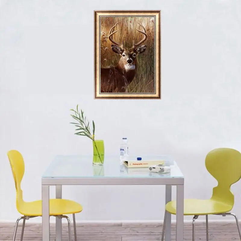 

Sika Deer 5D DIY Full Drill Diamond Painting Rhinestone Embroidery Cross Stitch Kit Craft Home Decor 30x40cm